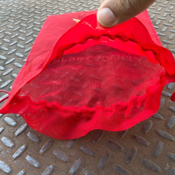 Rene Caovilla Dust Bag Red Organza Fabric Draw String Storage Bag Authentic - Picture 11 of 11